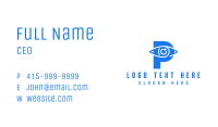 Optical Eye Letter P Business Card Image Preview