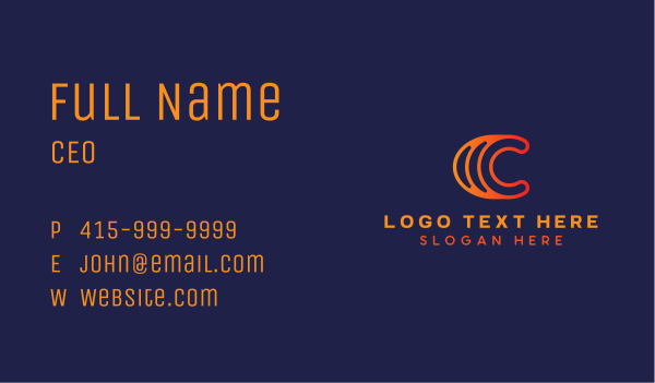 Gradient Courier Logistics Business Card Design Image Preview