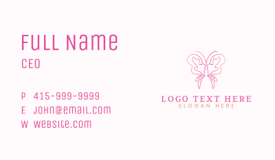 Elegant Butterfly Face Business Card Image Preview