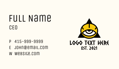 Tribal Triangle Eye Business Card Image Preview