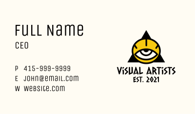 Tribal Triangle Eye Business Card Image Preview