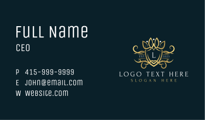 Luxury Royal Crest  Business Card Image Preview