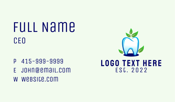 Organic Dental Care  Business Card Design Image Preview