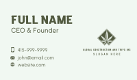 Green Medicinal Weed Business Card Image Preview