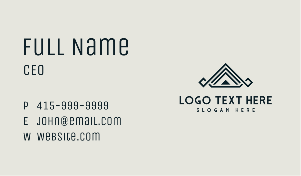 Roof Housing Property Business Card Design Image Preview