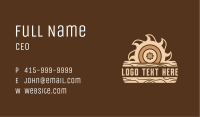 Rustic Saw Blade Woodworking  Business Card Image Preview