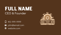 Rustic Saw Blade Woodworking  Business Card Image Preview