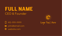 Yellow Sun Rays Letter Business Card Image Preview