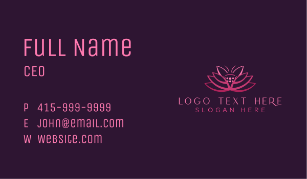 Lotus Flower Spa Business Card Design Image Preview