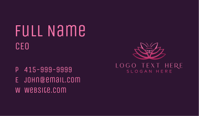 Lotus Flower Spa Business Card Image Preview