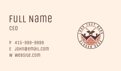 Brick Construction Masonry Business Card Image Preview