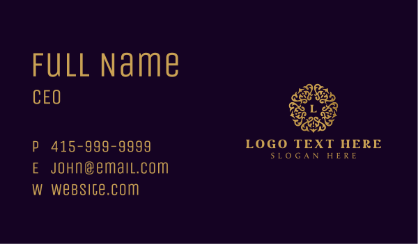 Decorative Luxury Ornament Business Card Design Image Preview