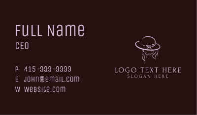 Feminine Fashion Hat Business Card Image Preview