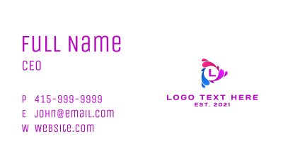 Multicolor Play Letter  Business Card Image Preview