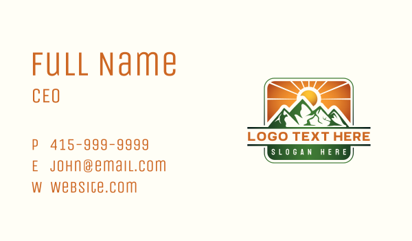 Mountain Alpine Trekking Business Card Design Image Preview