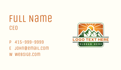 Mountain Alpine Trekking Business Card Image Preview