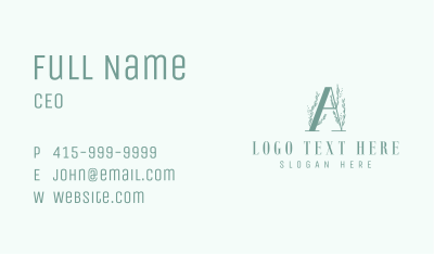 Flower Gardening Letter A Business Card Image Preview