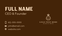 Crown Shield Wreath Letter Business Card Preview