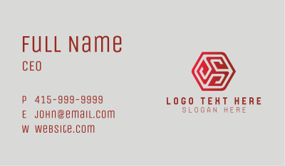 Red Cube Box Business Card