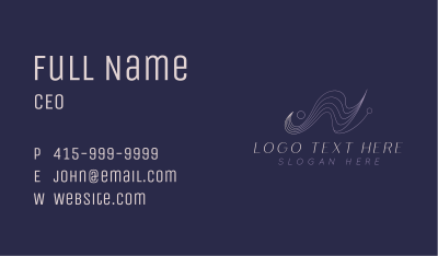 Gradient Waves Agency Business Card Image Preview