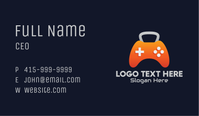 Kettlebell Gaming Console Business Card