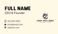 Lady Smoking Cigar Business Card Design