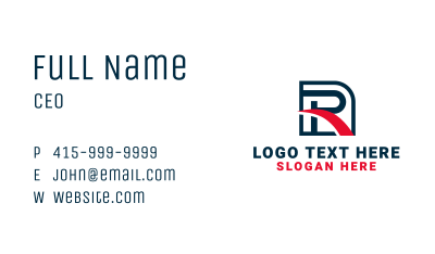 Generic Company Letter R Business Card Image Preview