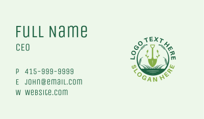 Gardener Plant Shovel Business Card Image Preview