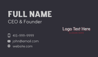 Apparel Shop Wordmark Business Card Preview