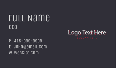 Apparel Shop Wordmark Business Card Image Preview