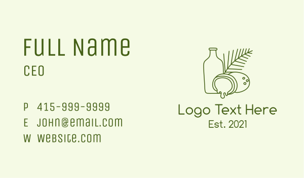 Green Tropical Spa  Business Card Design Image Preview