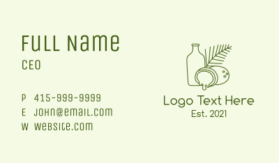 Green Tropical Spa  Business Card Image Preview