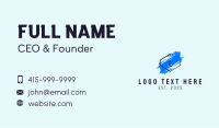 Blue Hexagon Paint Letter  Business Card Image Preview