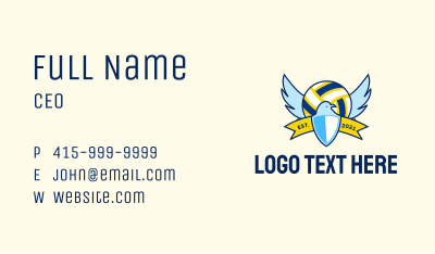 Volleyball League Eagle  Business Card Image Preview