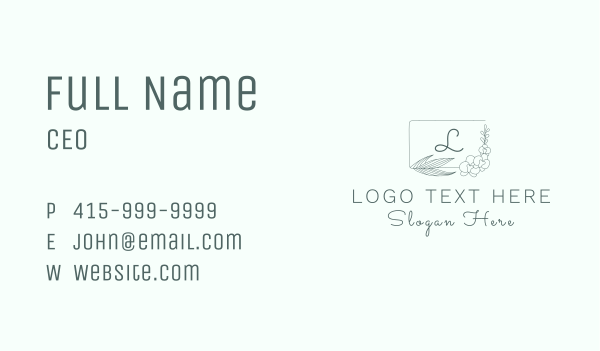 Floral Nature Frame Business Card Design Image Preview