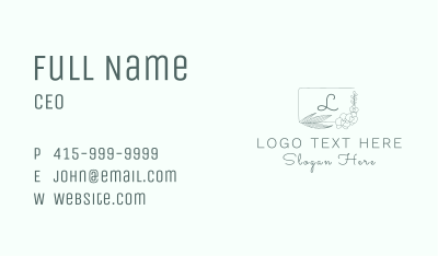 Floral Nature Frame Business Card Image Preview
