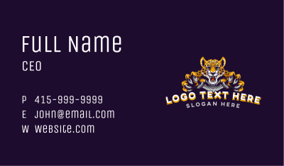 Leopard Claw Gaming Business Card Image Preview