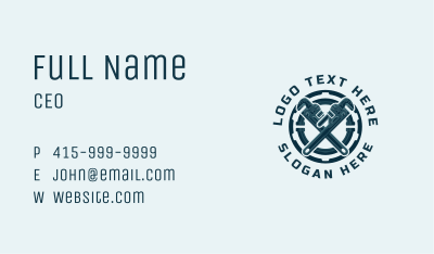 Plumbing Pipe Wrench Business Card Image Preview