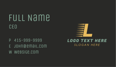 Fast Business Lettermark Business Card Image Preview