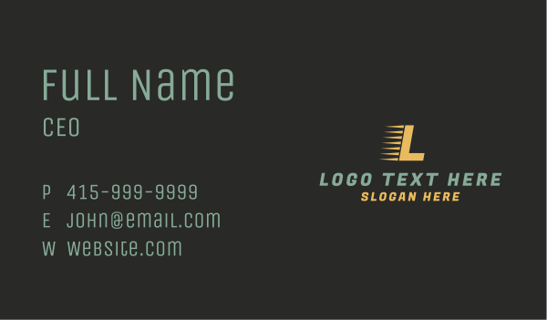 Fast Business Lettermark Business Card Design Image Preview
