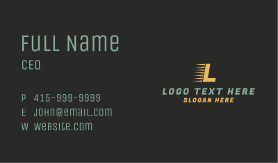 Fast Business Lettermark Business Card Image Preview