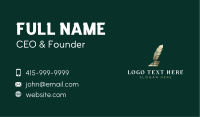 Quill Feather Note Business Card Image Preview
