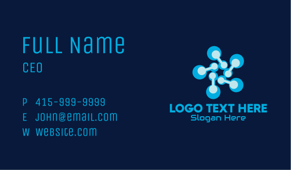 Blue Digital Flower Business Card Design Image Preview