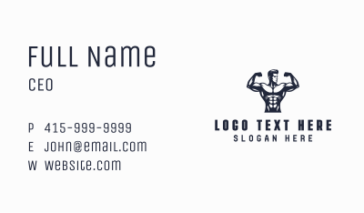 Gym Crossfit Fitness Business Card Image Preview