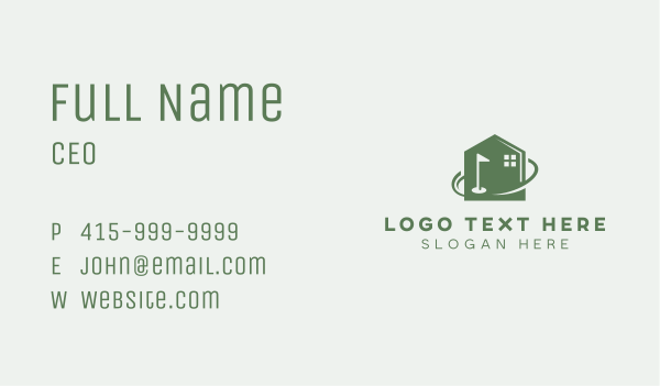 Sports Golf Flag House Business Card Design Image Preview