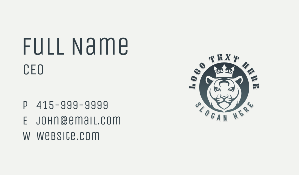 Lion Crown Advisory Business Card Design Image Preview