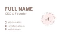 Feminine Brush Letter Business Card Preview