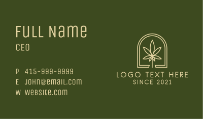 Marijuana Leaf Plantation Business Card Image Preview