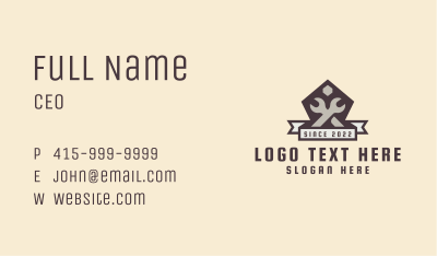 Wrench Handyman Fixture  Business Card Image Preview