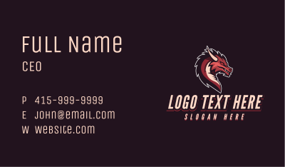 Demon Dragon Gaming Business Card Image Preview